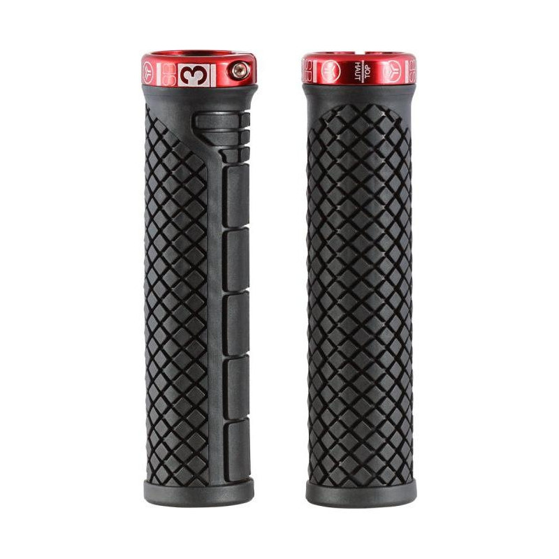 Poignées VTT 132mm SB3 Shark noir/rouge
