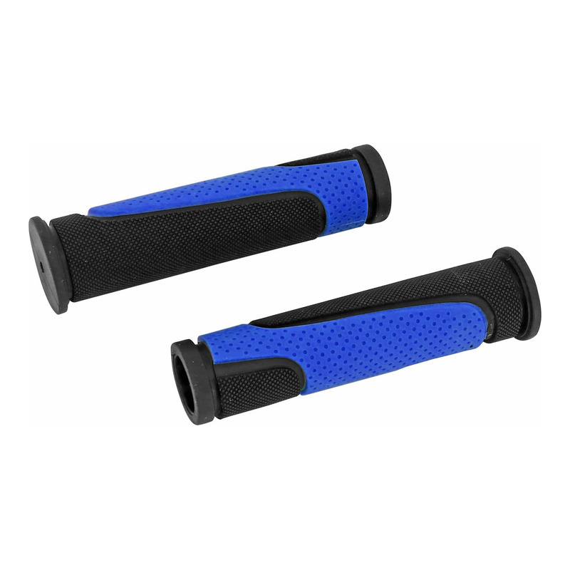 Poignées VTT Newton Rubber noir/bleu 125 mm (paire) - Partie cycle