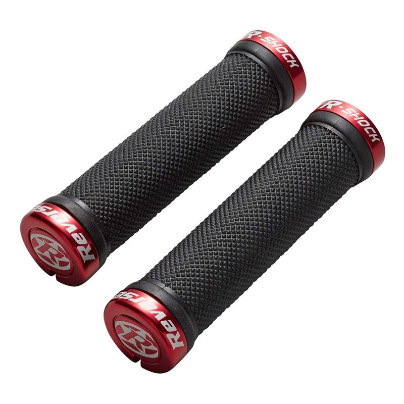 PoignÃ©es VTT Reverse R-Shock Lock-On Ã  31mm rouge