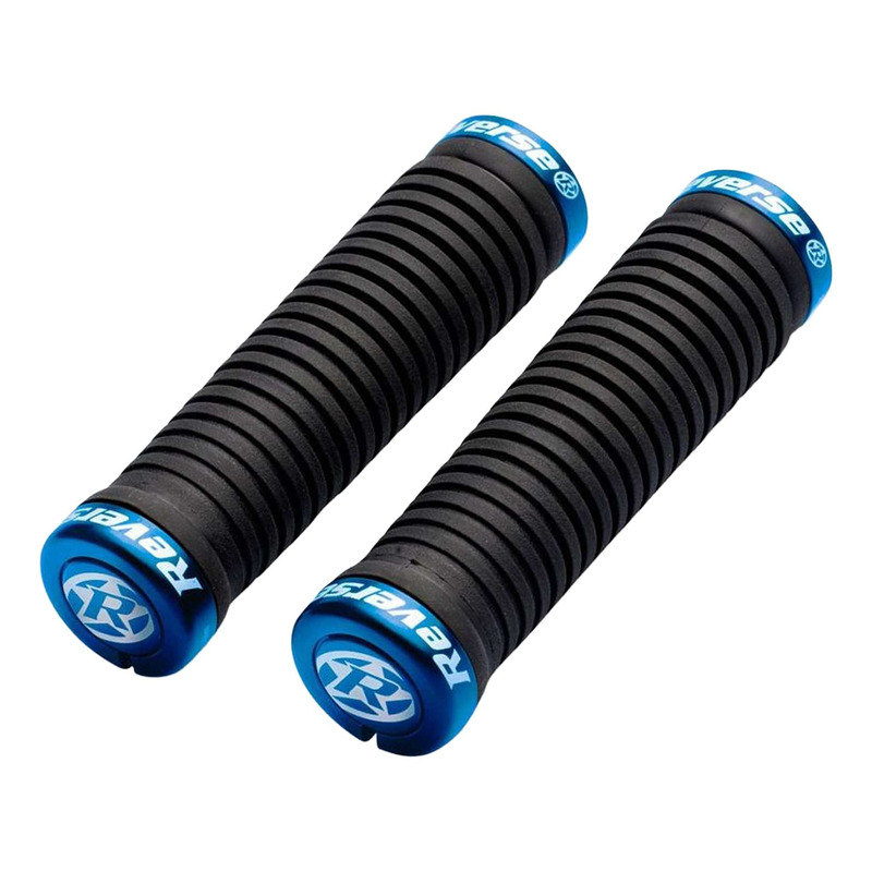 PoignÃ©es VTT Reverse Taper Conique Ã  30/34mm bleu