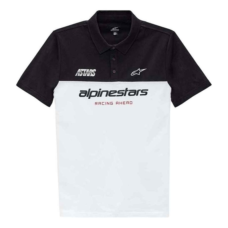 Polo Alpinestars Paddock blanc/noir- S