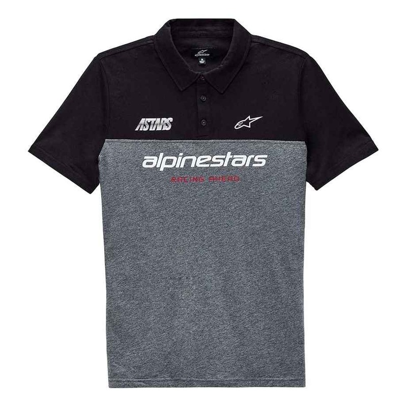 Polo Alpinestars Paddock noir/charcoal- S
