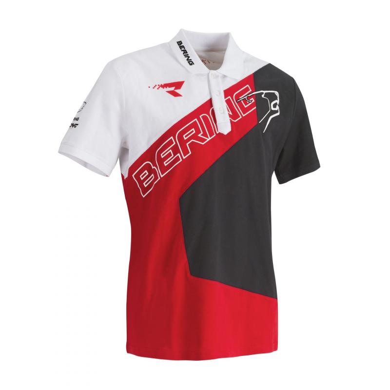 Polo Bering Racing gris/rouge/blanc- XS