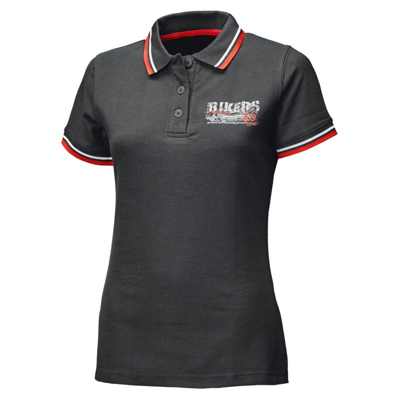 Polo femme Held Bikers noir/rouge- XS