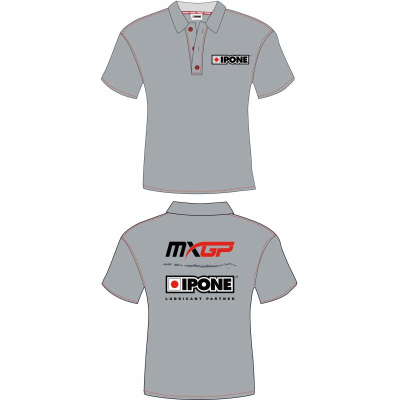 Polo homme Ipone MXGP gris- S
