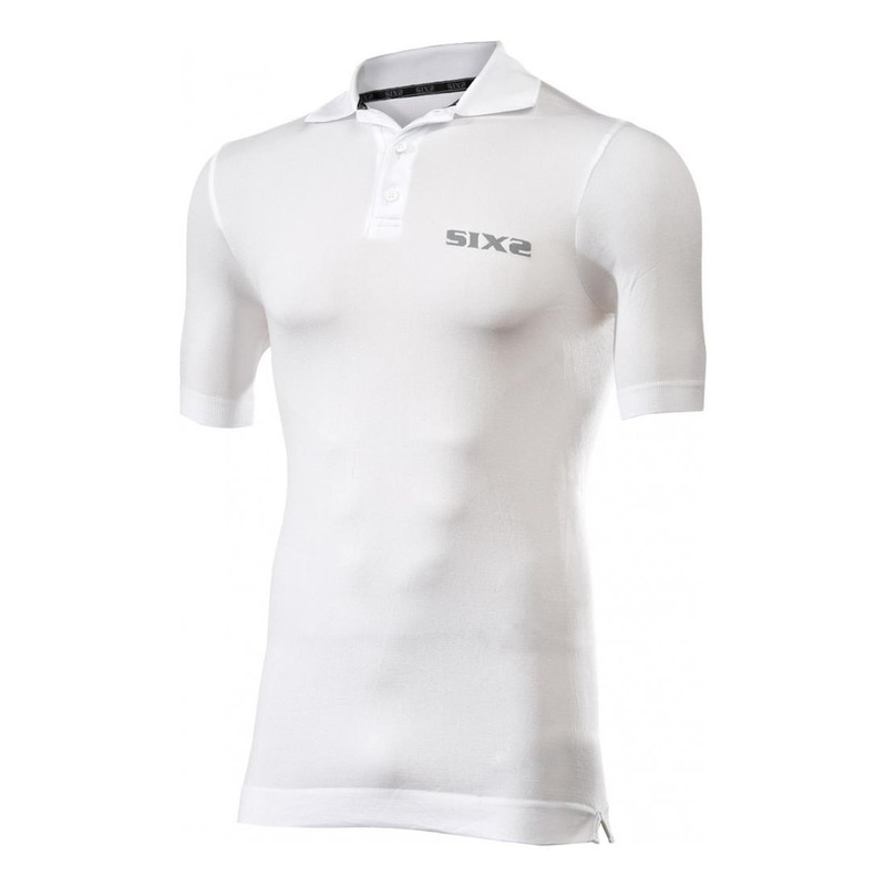 Polo manches courtes mixte Sixs polo blanc- S
