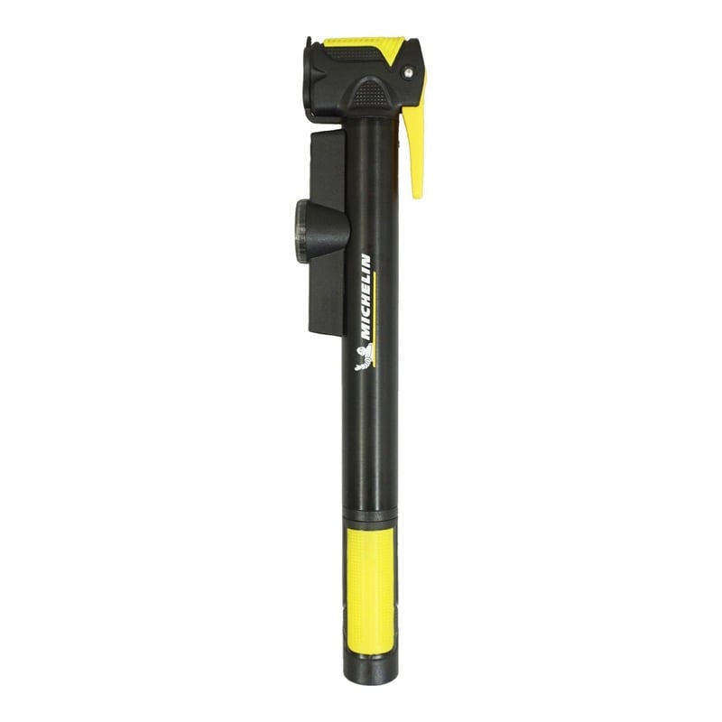 Pompe à main Michelin 5 bars noir/jaune (avec manomètre bars)