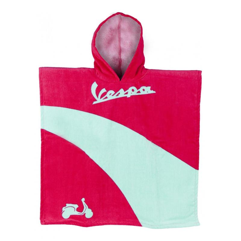 Poncho enfant Vespa rose/vert