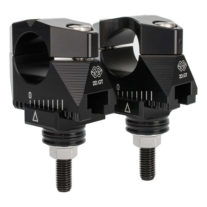 Pontets de guidon Ø28,6mm ajustables +/- 25mm max. Gilles Tooling 2DGT Suzuki GSX-S 750 17-21 noir
