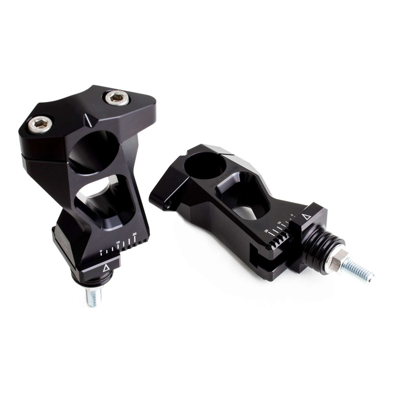 Pontets de guidon Ø28,6mm ajustables +/- 25mm max. Gilles Tooling 2DGT Yamaha MT-09 21-22 noir