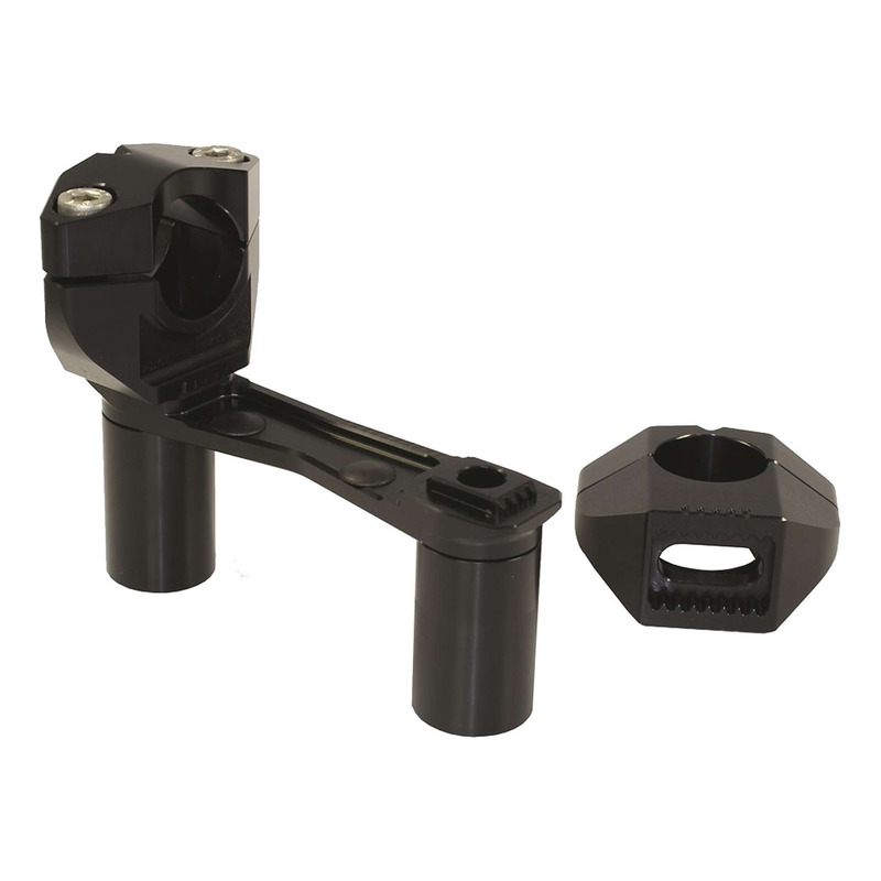 Pontets de guidon Ø28 ajustables +/- 25mm Gilles Tooling 2DGT Moto Guzzi V100 Mandello 22-24 noir