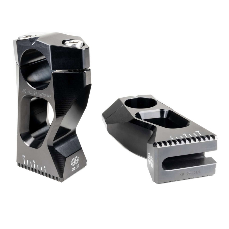 Pontets de guidon Ø28 ajustables +/- 25mm max Gilles Tooling 2DGT Honda Z 125 Monkey 18-20 noir