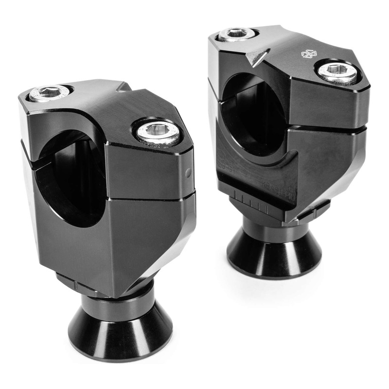 Pontets de guidon Ø28 ajustables +/- 25mm max Gilles Tooling 2DGT Honda CB 750 Hornet 23-24 noir
