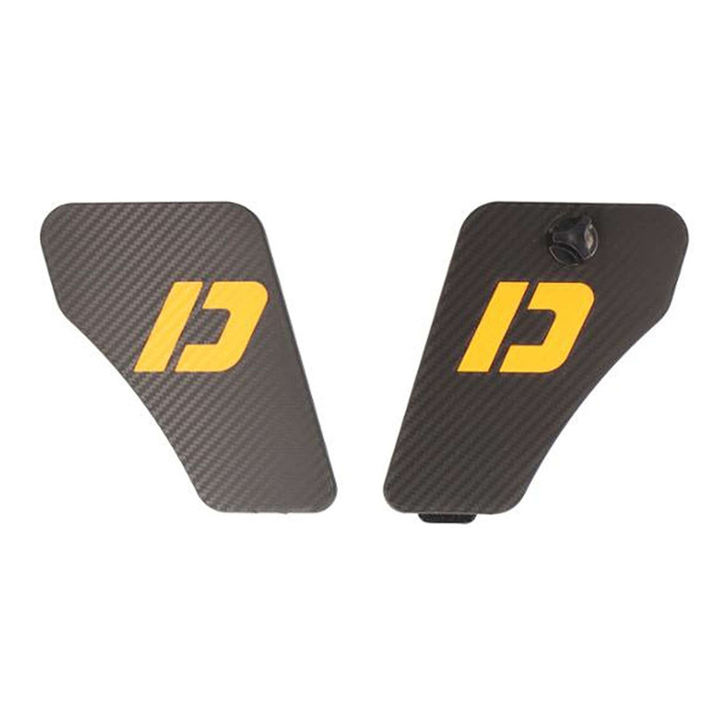 Porte boîte à outils Doppler pour Peugeot 103 MVL/SP - réservoir 3,7 L - Noir Effet Carbone/Orange