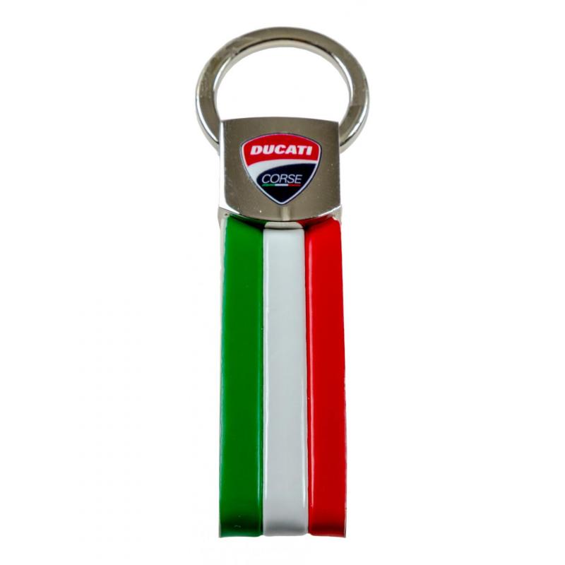 Porte-clés PVC/métal Ducati Racing vert/blanc/rouge