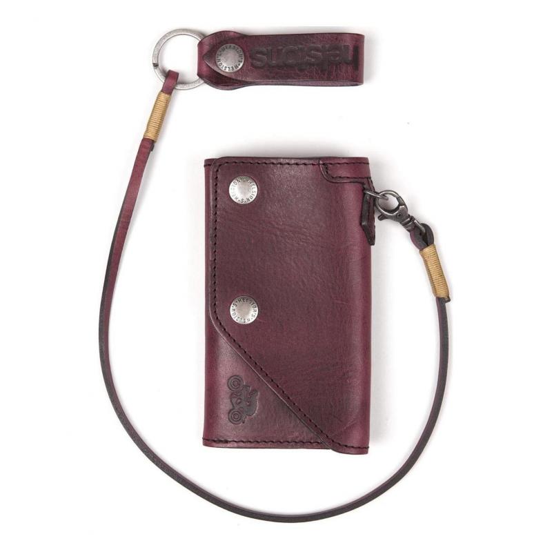 Portefeuille cuir Helstons Old Wallet bordeaux