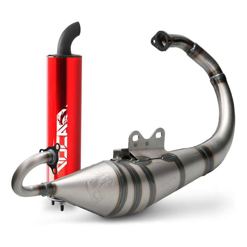 Pot d'échappement Voca Sabotage V2 50/70 rouge Minarelli vertical