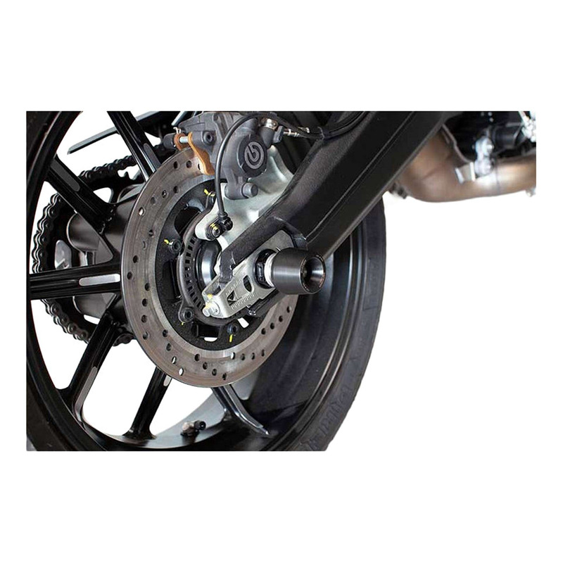 Protection d'axe de roue avant noir/alu Suzuki GSX-S