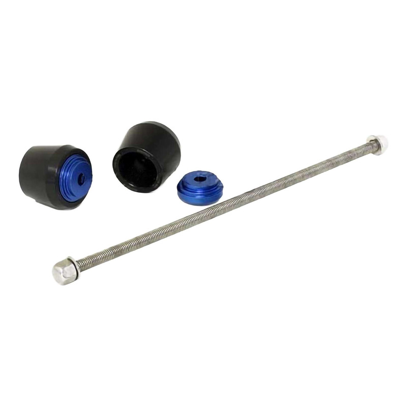 Protection d'axe de roue avant noir/bleu Triumph Street Triple 765 17-