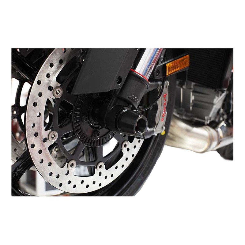 Protection d'axe de roue avant noir KTM 1290 Superduke R 14-23