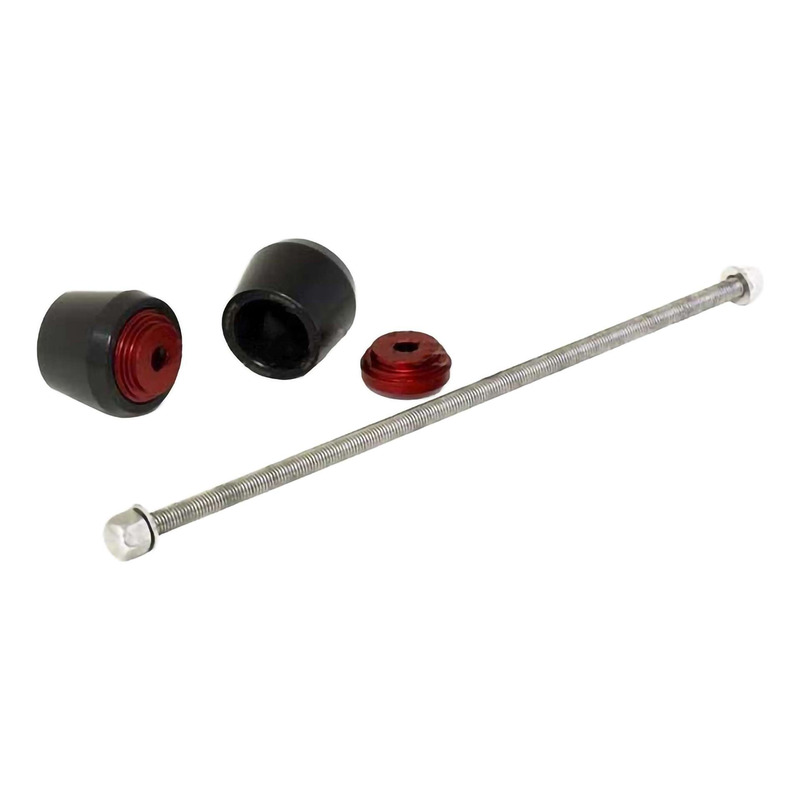 Protection d'axe de roue avant noir/rouge Triumph Street Triple 765 17