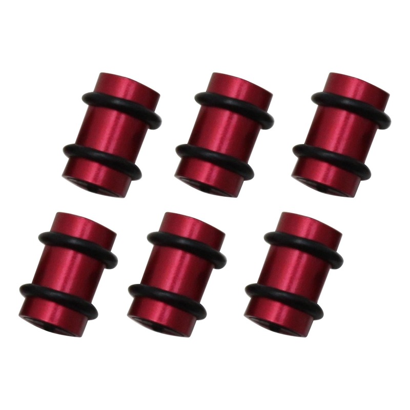 Protection de câbles de dérailleur O Rings en alu rouge (6 pièces)