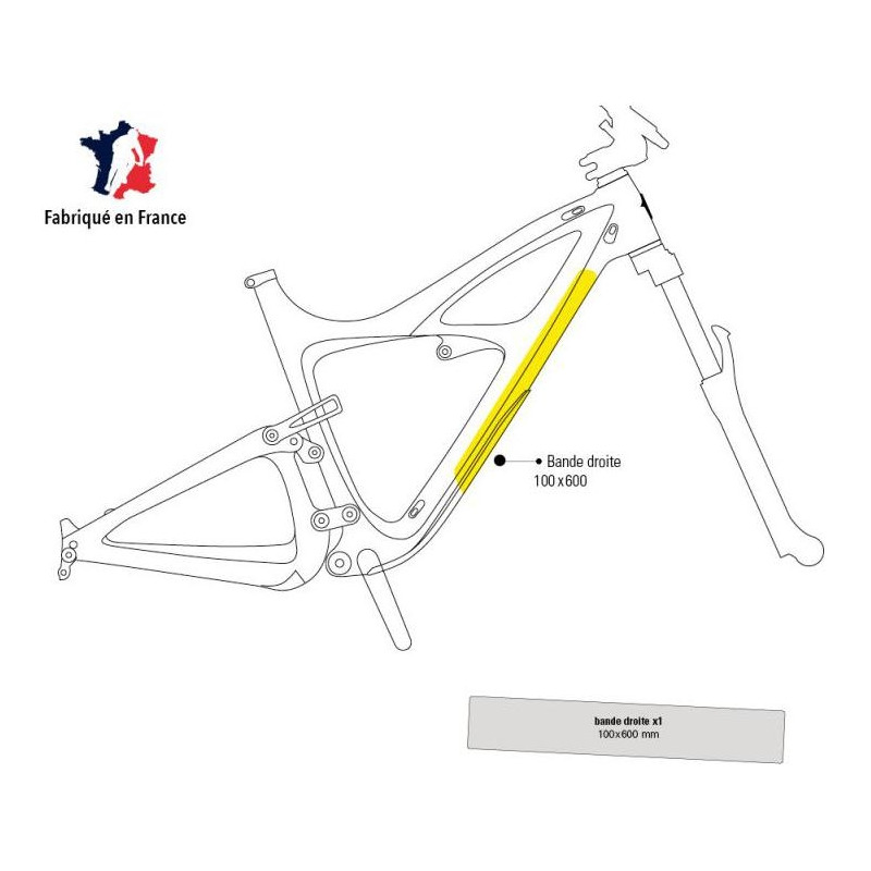 Protection de cadre autocollante Ytwo DMT155 0,15mm transparent mat (10x60cm)