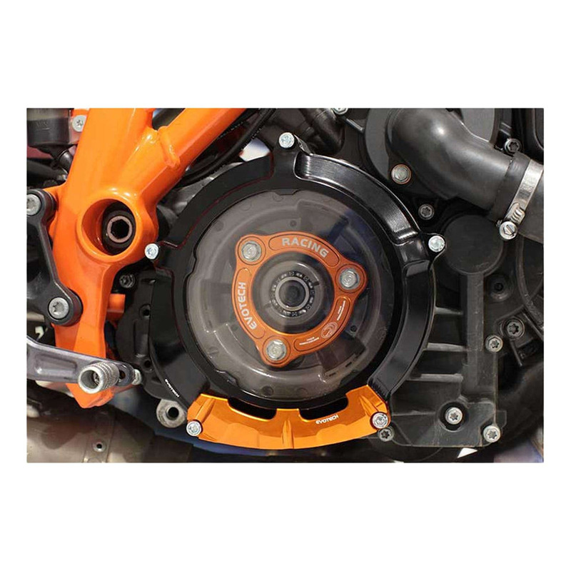 Protection de carter dâ  embrayage Evotech orange KTM 1290 Super Duke