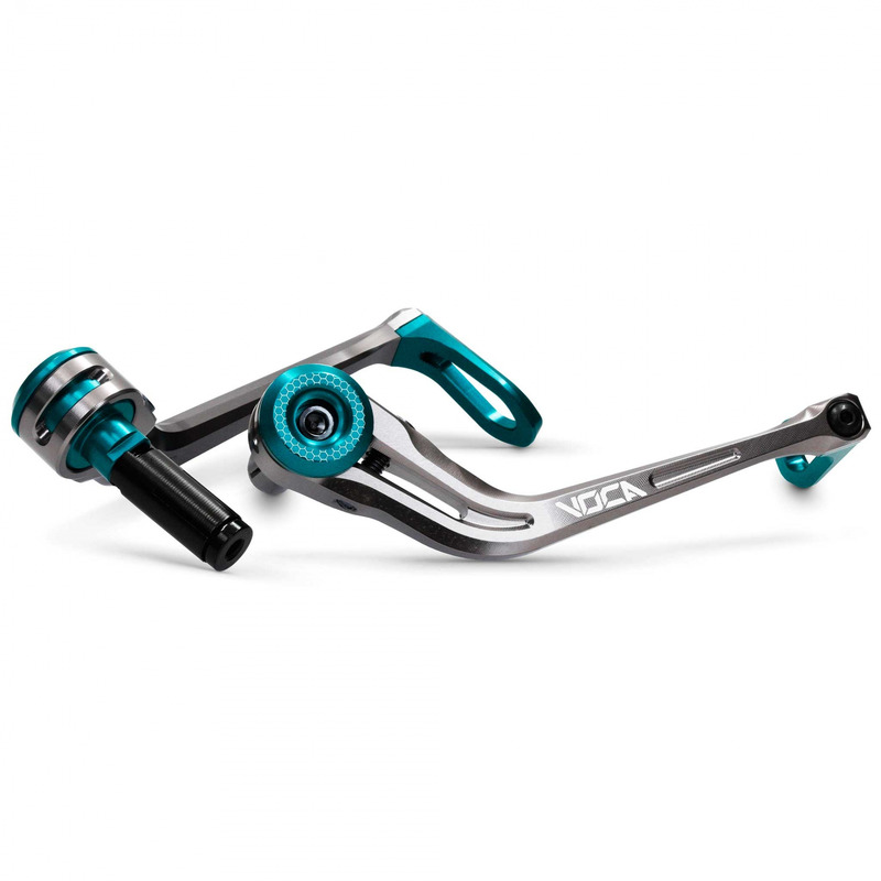 Protection de levier Voca Racing alu cyan