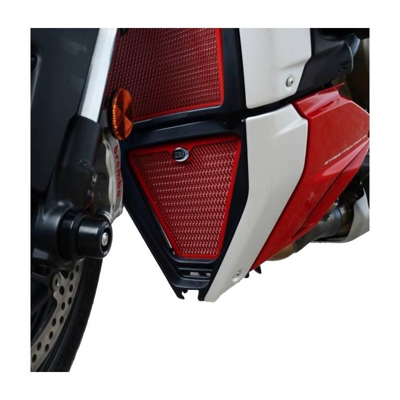 Protection de radiateur d'huile rouge Ducati Panigale V4 18-21