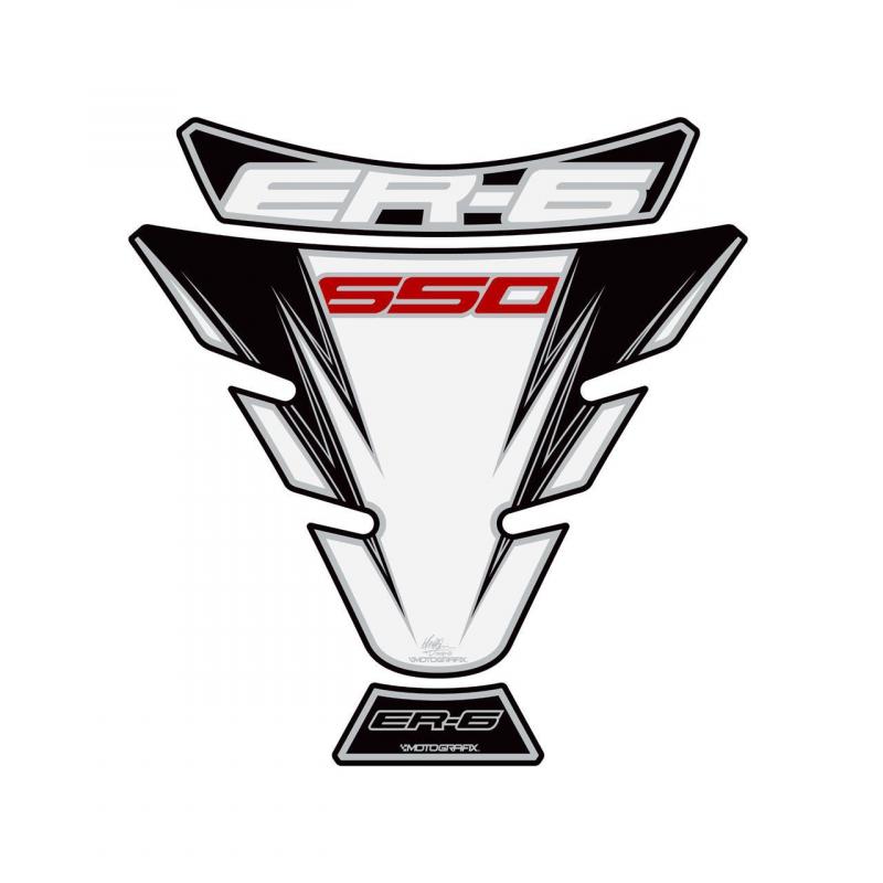 Protection de réservoir Motografix blanc Kawasaki ER6 3 pièces