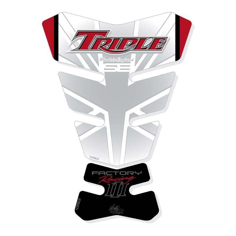 Protection de réservoir Motografix blanc Triumph 4 pièces