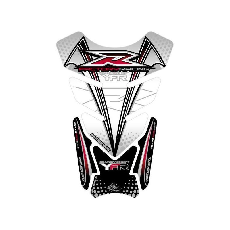 Protection de réservoir Motografix blanc Yamaha 4 pièces