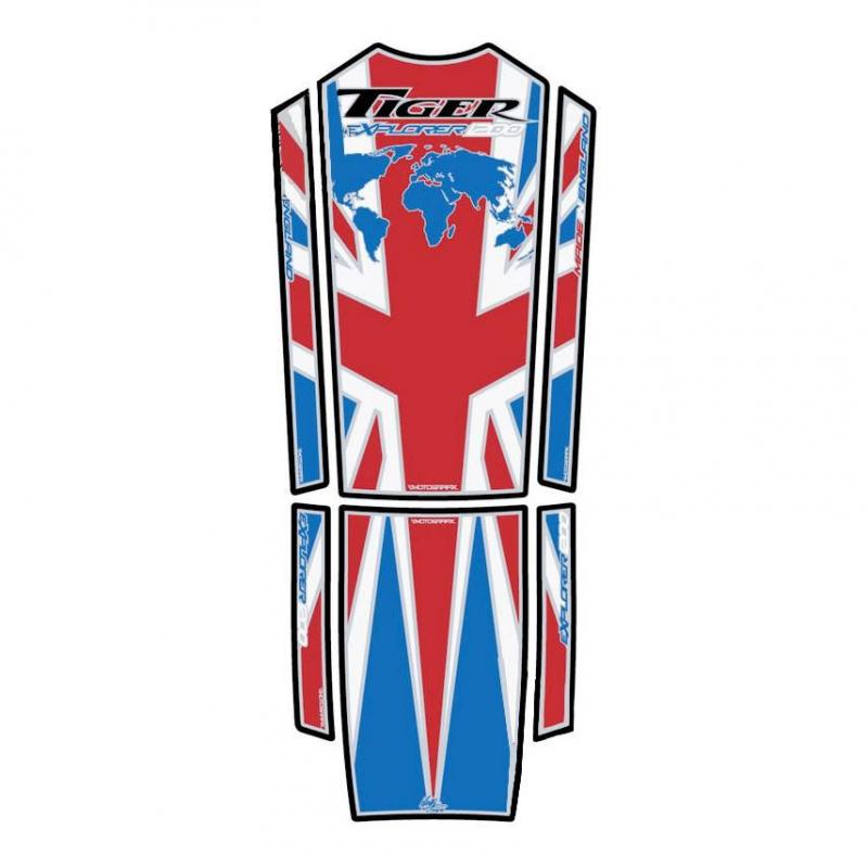 Protection de réservoir Motografix bleu/rouge Triumph Tiger 1200 Expl