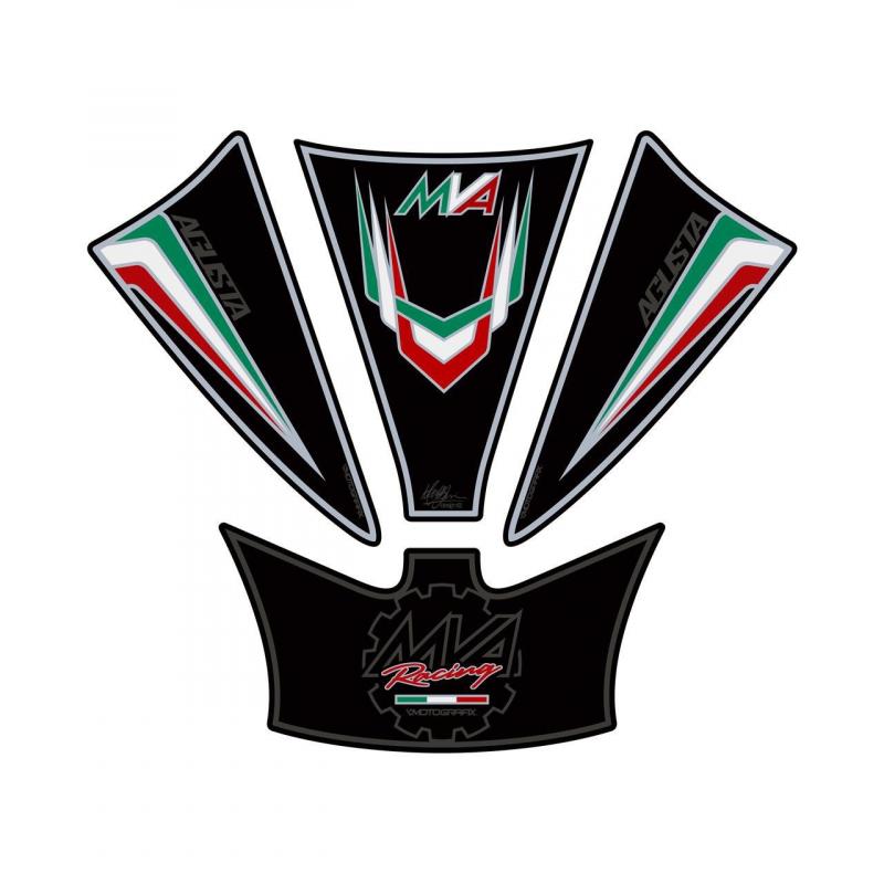 Protection de réservoir Motografix noir MV Agusta 3 pièces