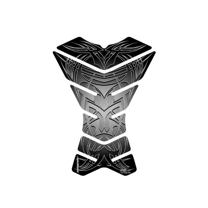 Protection de réservoir Motografix Tribal noir/argent 3 pièces