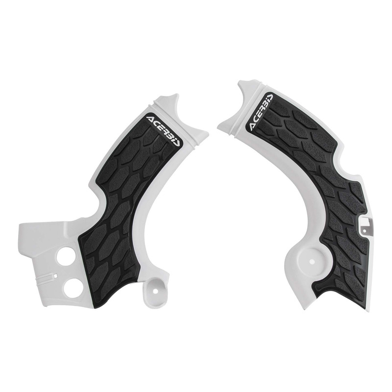 Protections de Cadre ACERBIS X-GRIP Blanc / Noir – Kawasaki 250 KXF 15-20