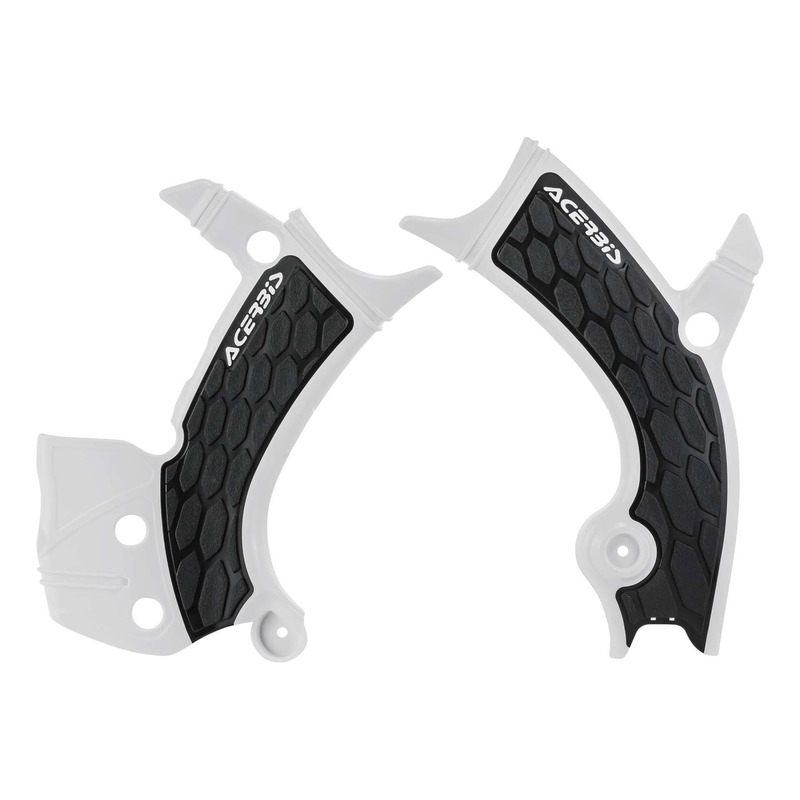 Protections de Cadre ACERBIS X-GRIP Blanc / Noir - Yamaha 450 YZF 18-2