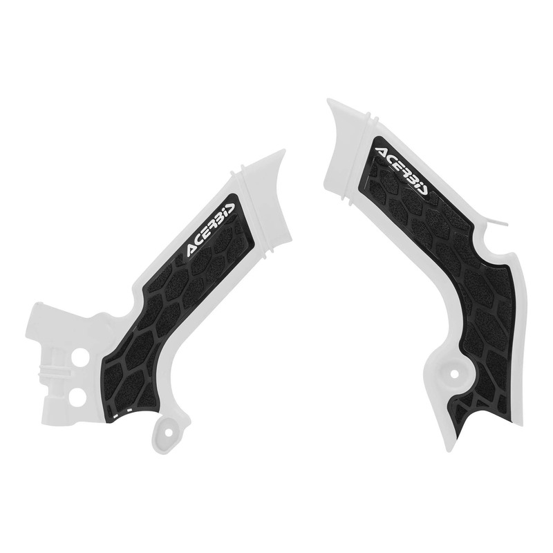 Protections de Cadre ACERBIS X-GRIP Blanc / Noir â   Kawasaki 250 KX /