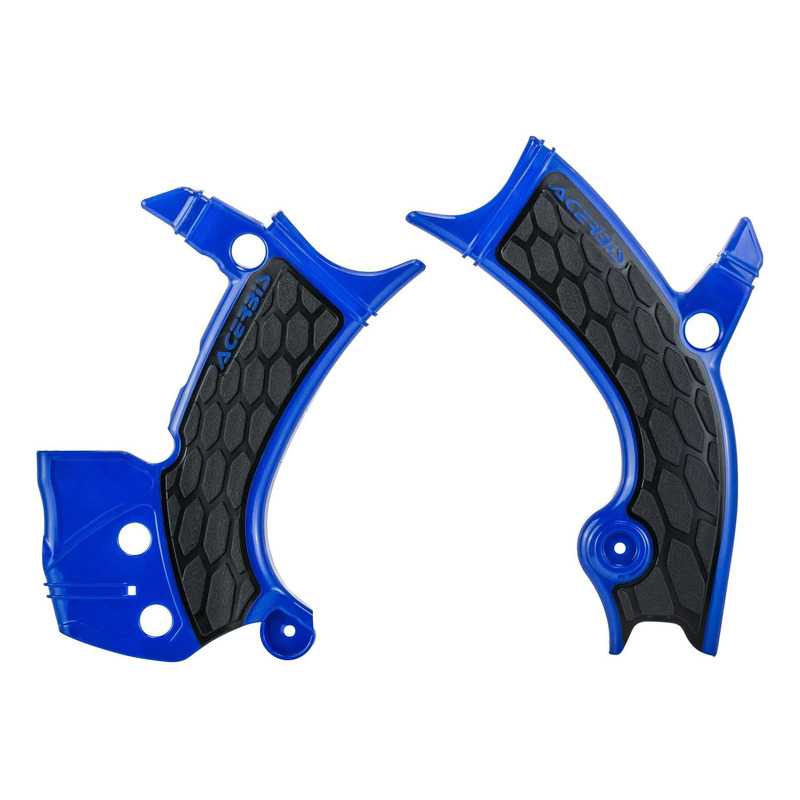 Protections de Cadre ACERBIS X-GRIP Bleu / Noir - Yamaha 450 YZF 18-22