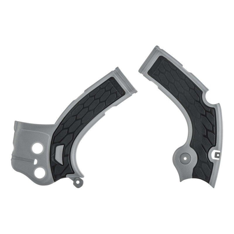 Protections de Cadre ACERBIS X-GRIP Gris Argent / Noir – Yamaha 450 YZF 16-17