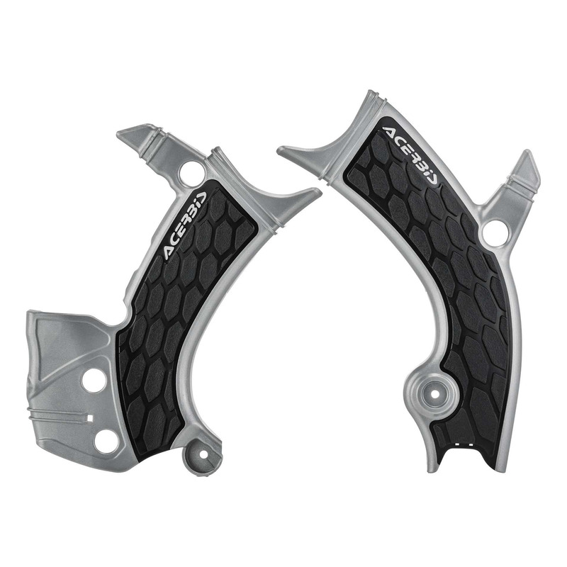 Protections de Cadre ACERBIS X-GRIP Gris Argent / Noir – Yamaha 450 YZF 18-22