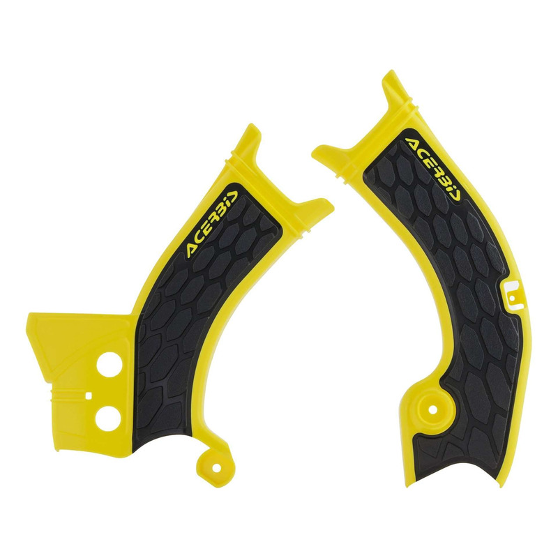 Protections de Cadre ACERBIS X-GRIP Jaune / Noir - Suzuki 450 RMZ 18-2