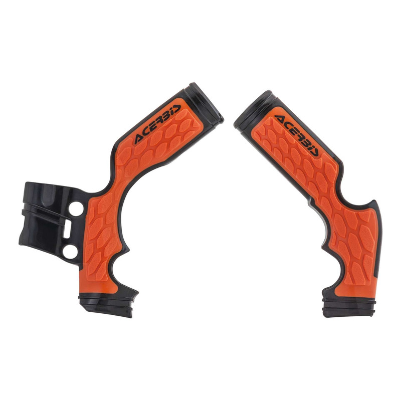 Protections de Cadre ACERBIS X-GRIP Noir / Orange – KTM 65 SX 14-23