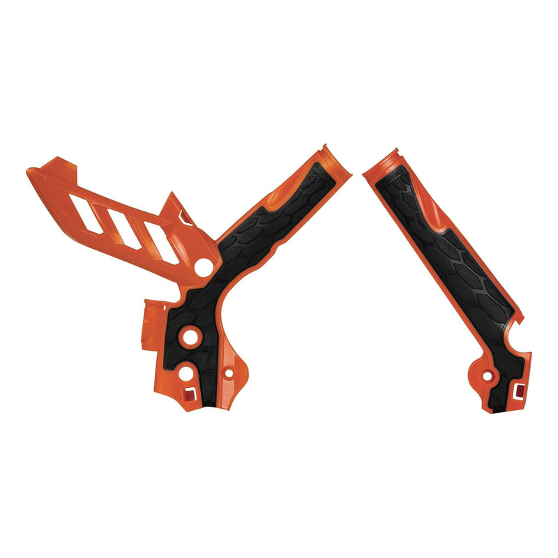 Protections de Cadre ACERBIS X-GRIP Orange / Noir â   KTM SX / SXF 11-