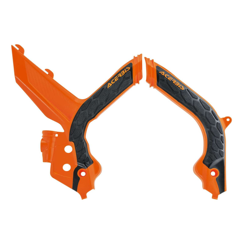 Protections de Cadre ACERBIS X-GRIP Orange / Noir â   KTM EXC / EXCF 2