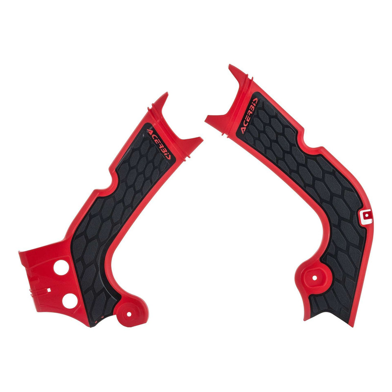 Protections de Cadre ACERBIS X-GRIP Rouge / Noir - Honda 250 CRF-R 18-19