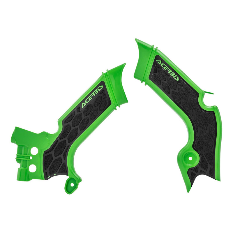 Protections de Cadre ACERBIS X-GRIP Vert / Noir â   Kawasaki 250 KX /