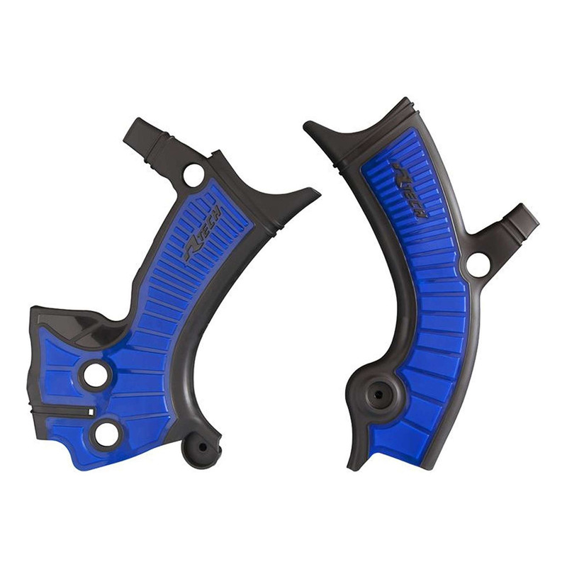 Protections de Cadre Rtech Bi-Matière Noir / Bleu pour Yamaha 250 YZF 19-23