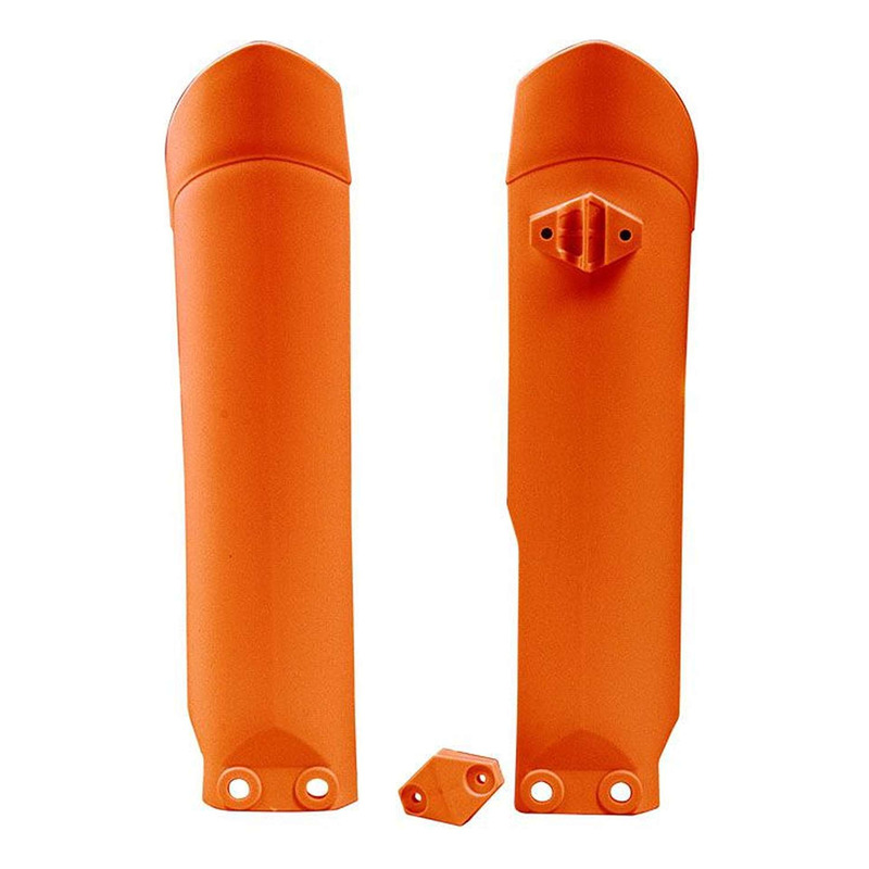 Protections de Fourches RTECH en Plastique Orange pour 85cc KTM / Husq